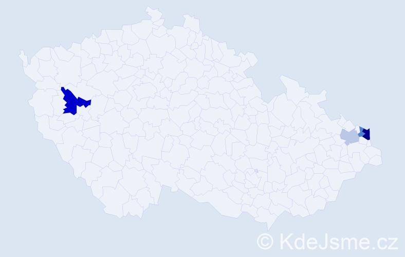 Příjmení: 'Firdová', počet výskytů 7 v celé ČR