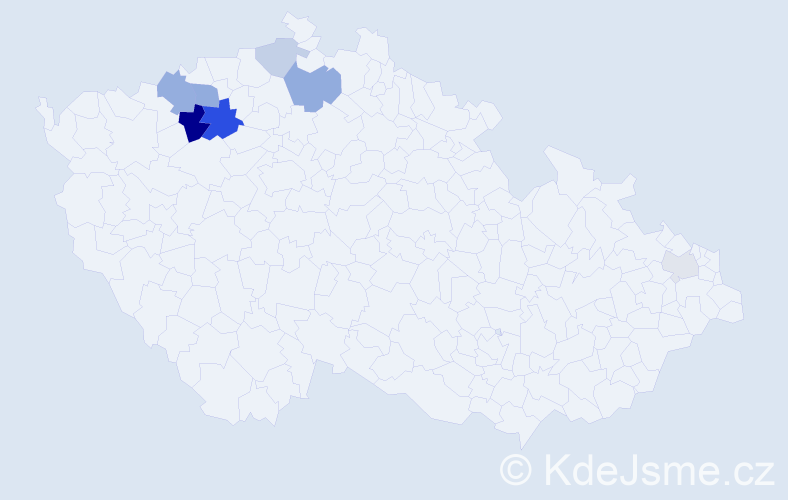 Příjmení: 'Jendrísek', počet výskytů 16 v celé ČR