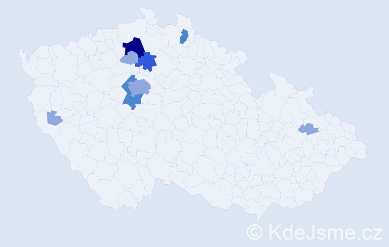 Příjmení: 'Gebler', počet výskytů 16 v celé ČR