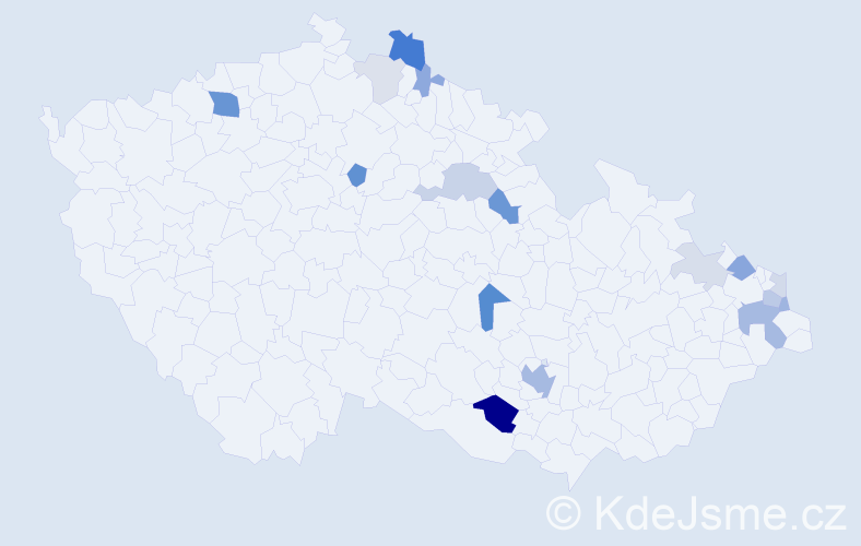 Příjmení: 'Mitrášová', počet výskytů 42 v celé ČR