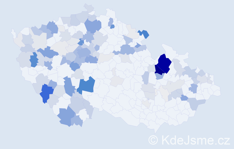 Příjmení: 'Matějček', počet výskytů 584 v celé ČR
