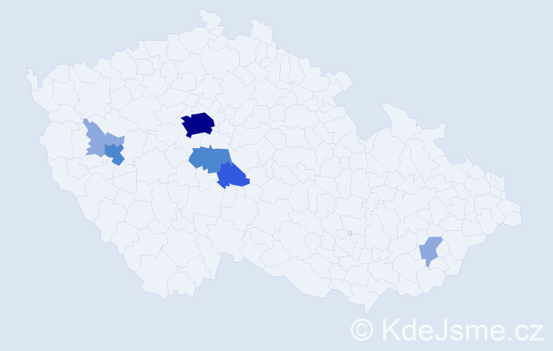 Příjmení: 'Ruttnerová', počet výskytů 14 v celé ČR