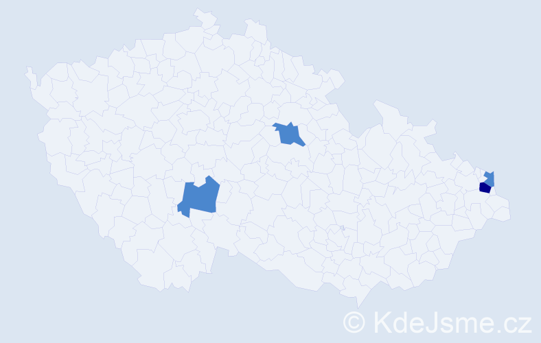 Příjmení: 'Kozačková', počet výskytů 6 v celé ČR
