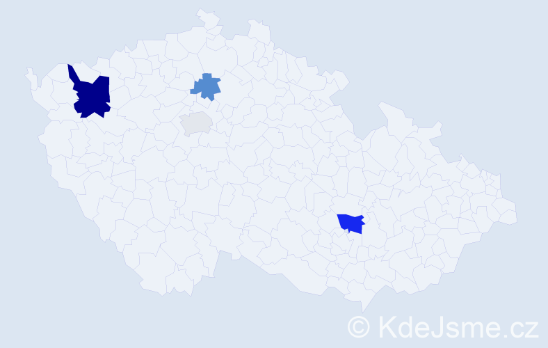 Příjmení: 'Madiy', počet výskytů 8 v celé ČR