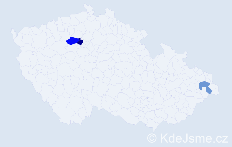 Příjmení: 'Szajkóvá', počet výskytů 3 v celé ČR