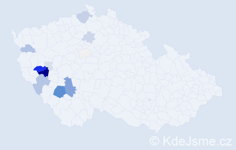 Příjmení: 'Petelová', počet výskytů 31 v celé ČR