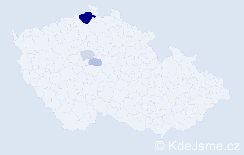 Příjmení: 'Koberec', počet výskytů 17 v celé ČR