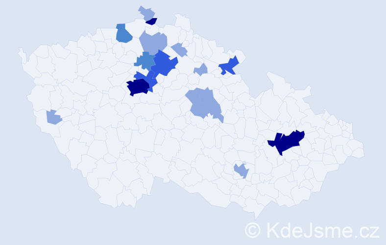 Příjmení: 'Bališová', počet výskytů 37 v celé ČR