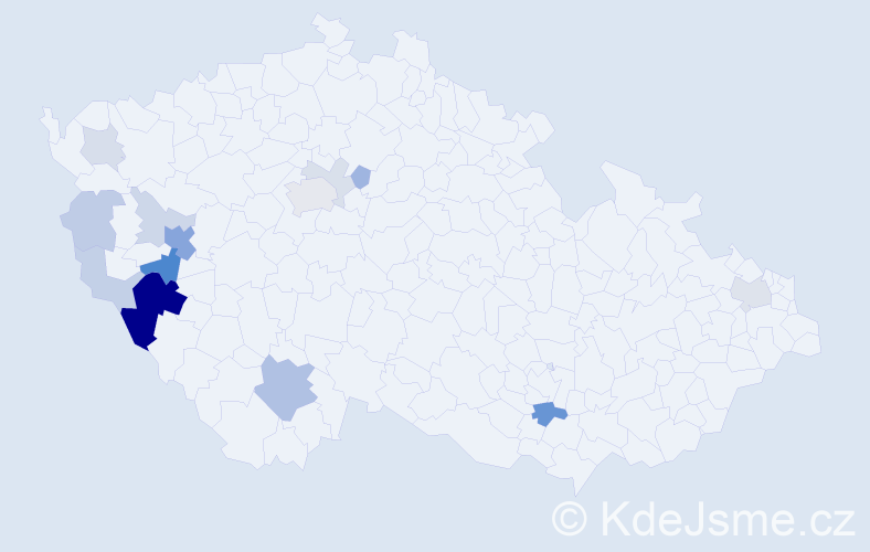 Příjmení: 'Kilbergerová', počet výskytů 44 v celé ČR