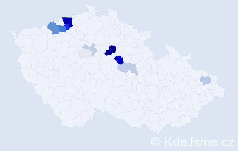 Příjmení: 'Majerčinová', počet výskytů 36 v celé ČR