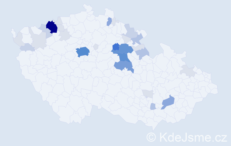Příjmení: 'Lednová', počet výskytů 109 v celé ČR