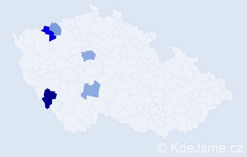 Příjmení: 'Krippelová', počet výskytů 17 v celé ČR