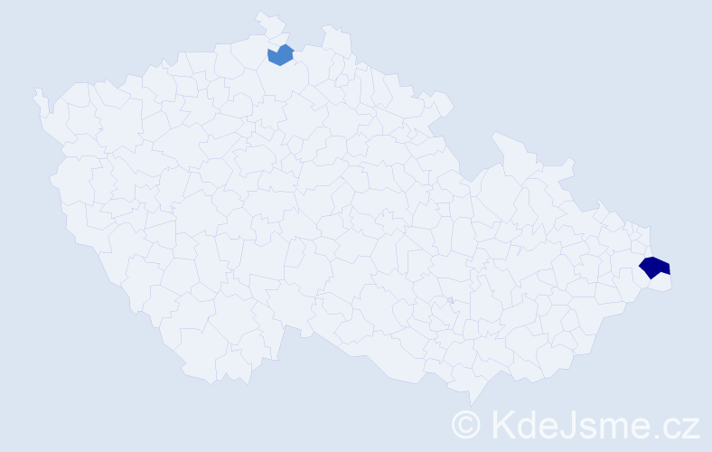 Příjmení: 'Osmančik', počet výskytů 4 v celé ČR