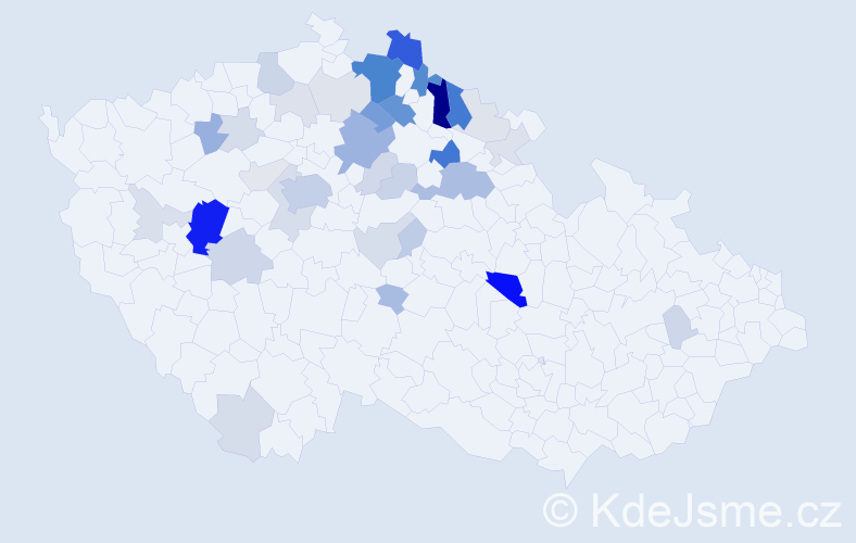 Příjmení: 'Kapras', počet výskytů 137 v celé ČR