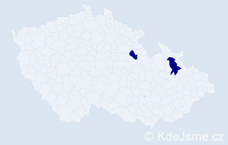 Příjmení: 'Kopyna', počet výskytů 2 v celé ČR