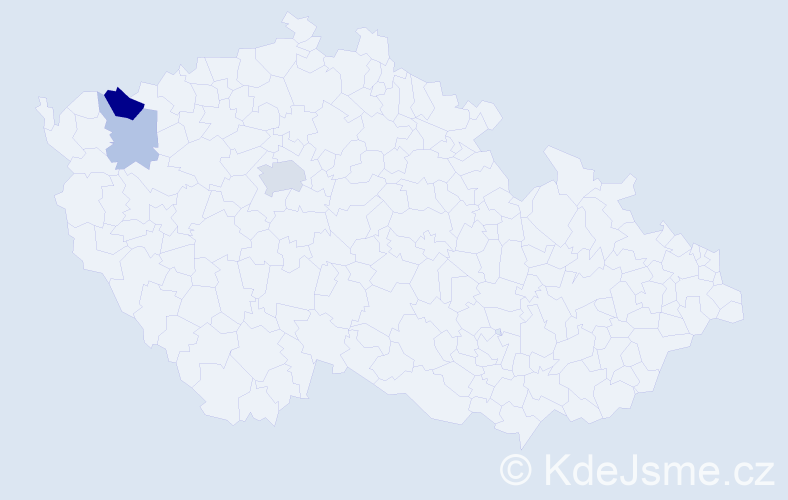 Příjmení: 'Pätnická', počet výskytů 7 v celé ČR