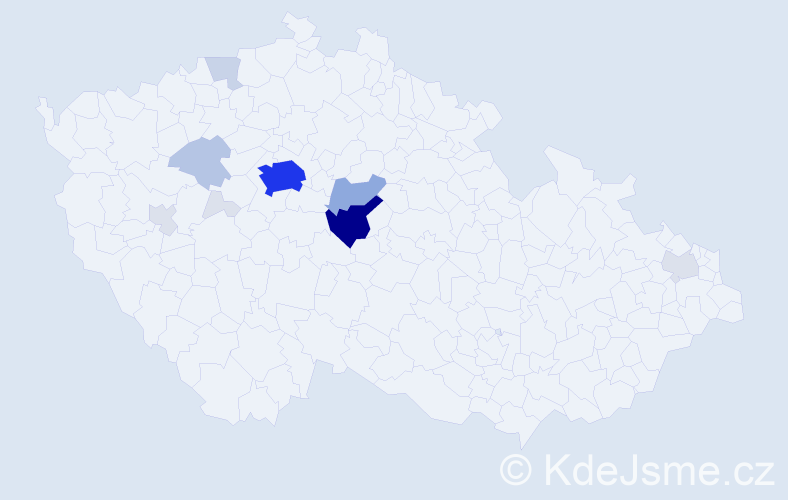 Příjmení: 'Zouplnová', počet výskytů 55 v celé ČR