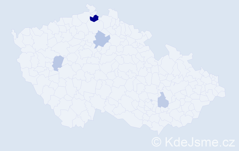 Příjmení: 'Kriššák', počet výskytů 9 v celé ČR
