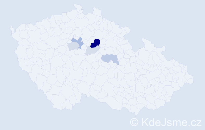 Příjmení: 'Smlsalová', počet výskytů 24 v celé ČR