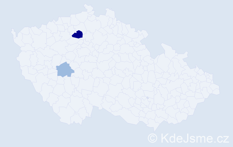 Příjmení: 'Dragoňová', počet výskytů 5 v celé ČR