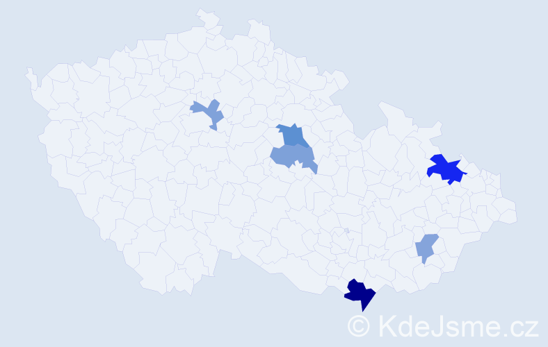 Příjmení: 'Barvičová', počet výskytů 11 v celé ČR
