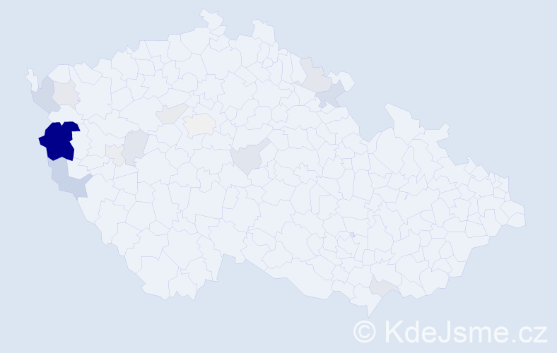 Příjmení: 'Goubejová', počet výskytů 36 v celé ČR