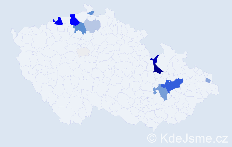 Příjmení: 'Gieselová', počet výskytů 37 v celé ČR