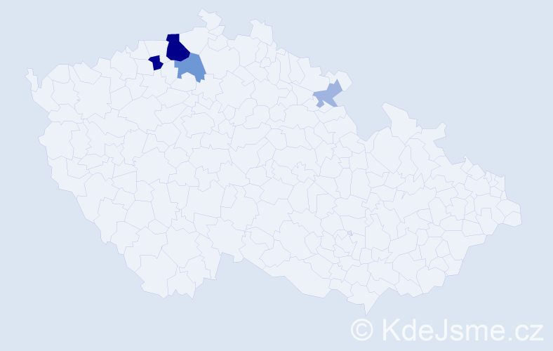 Příjmení: 'Čisar', počet výskytů 14 v celé ČR