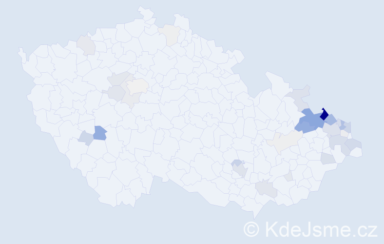 Příjmení: 'Stošek', počet výskytů 126 v celé ČR