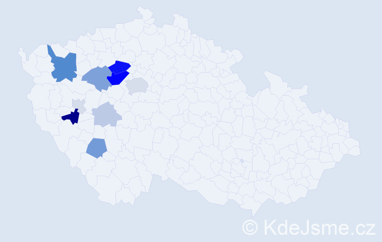 Příjmení: 'Burle', počet výskytů 33 v celé ČR