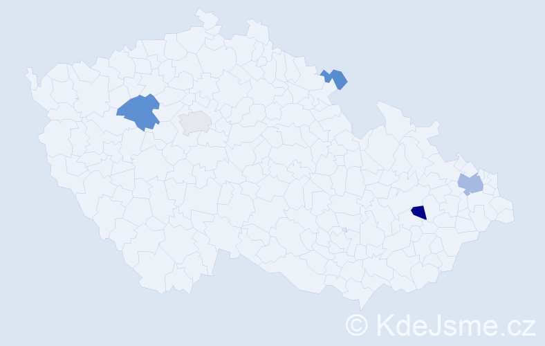 Příjmení: 'Saktor', počet výskytů 12 v celé ČR