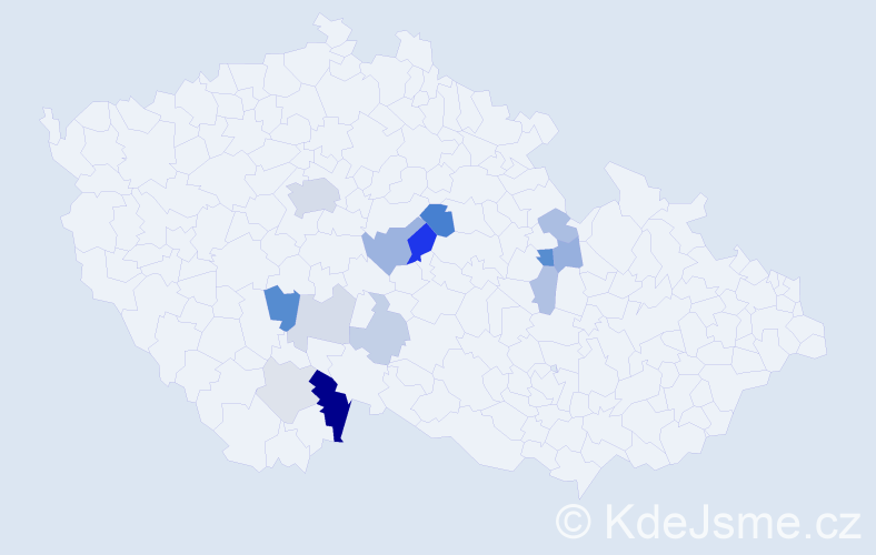 Příjmení: 'Milaberská', počet výskytů 34 v celé ČR