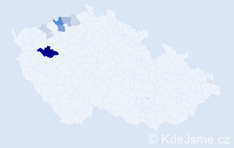 Příjmení: 'Mahnert', počet výskytů 27 v celé ČR