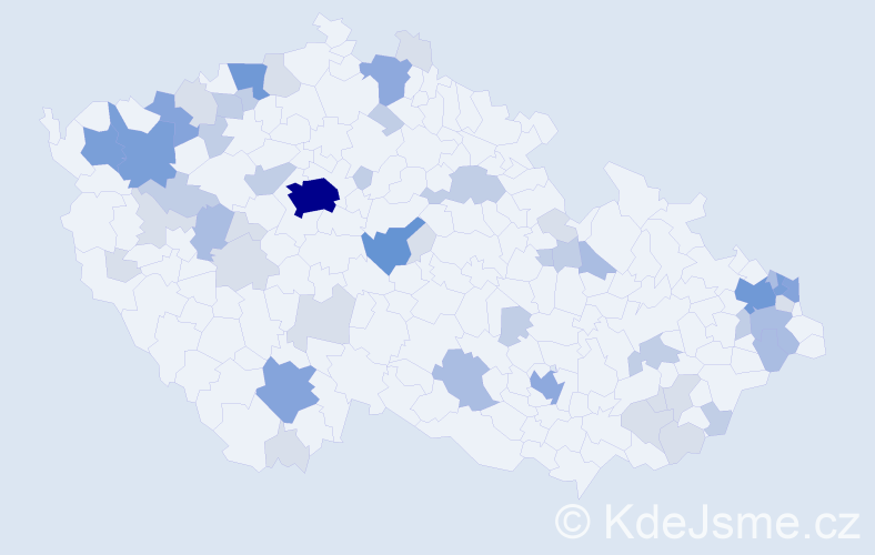 Příjmení: 'Vančo', počet výskytů 146 v celé ČR