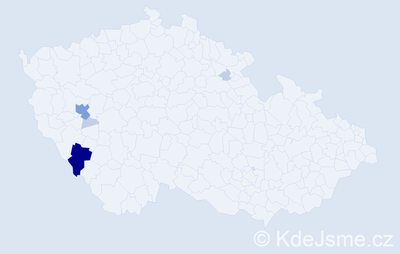 Příjmení: 'Sperl', počet výskytů 16 v celé ČR