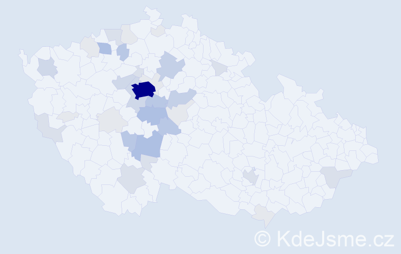 Příjmení: 'Ctiborová', počet výskytů 124 v celé ČR