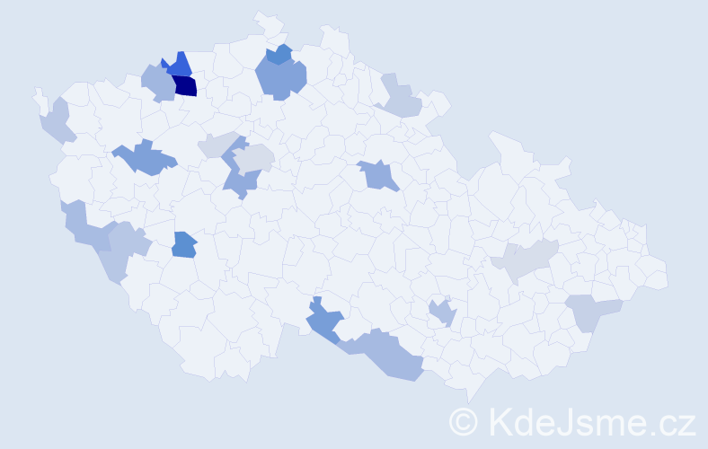 Příjmení: 'Ilavská', počet výskytů 52 v celé ČR