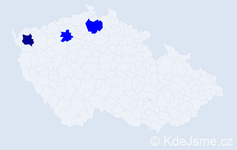 Příjmení: 'Saksonová', počet výskytů 4 v celé ČR