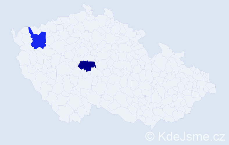 Příjmení: 'Nemtin', počet výskytů 2 v celé ČR