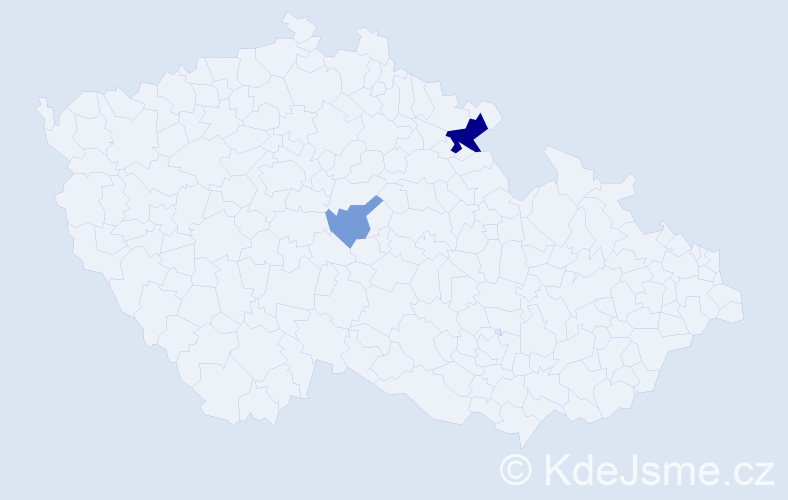 Příjmení: 'Mütsch', počet výskytů 5 v celé ČR