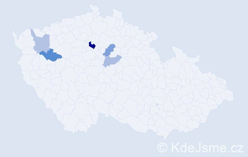 Příjmení: 'Kumpanicová', počet výskytů 7 v celé ČR