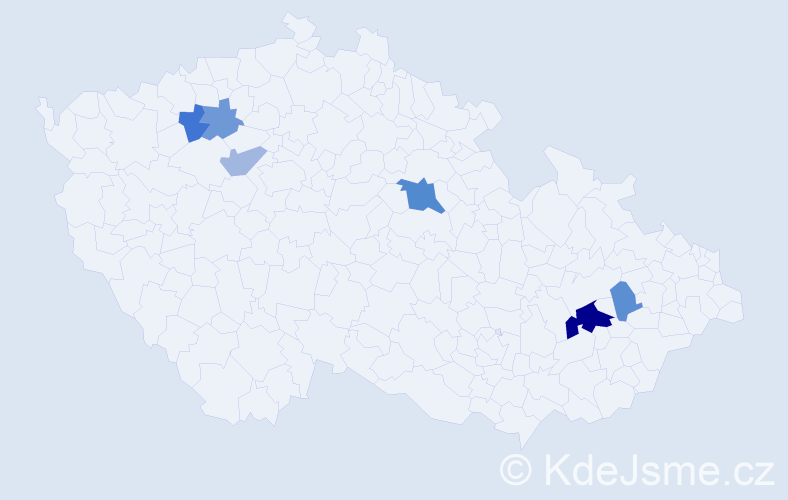 Příjmení: 'Almaši', počet výskytů 12 v celé ČR