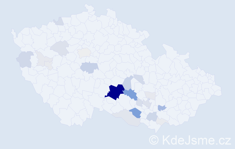 Příjmení: 'Munduch', počet výskytů 118 v celé ČR