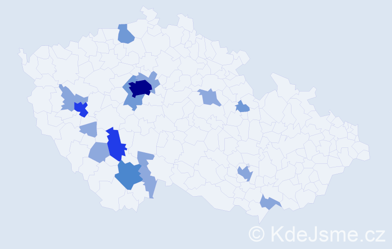 Příjmení: 'Zabranská', počet výskytů 48 v celé ČR