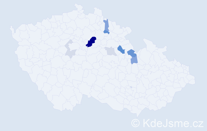 Příjmení: 'Hillebrantová', počet výskytů 16 v celé ČR