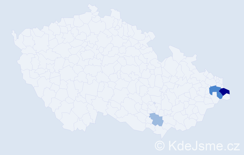 Příjmení: 'Barnovská', počet výskytů 8 v celé ČR