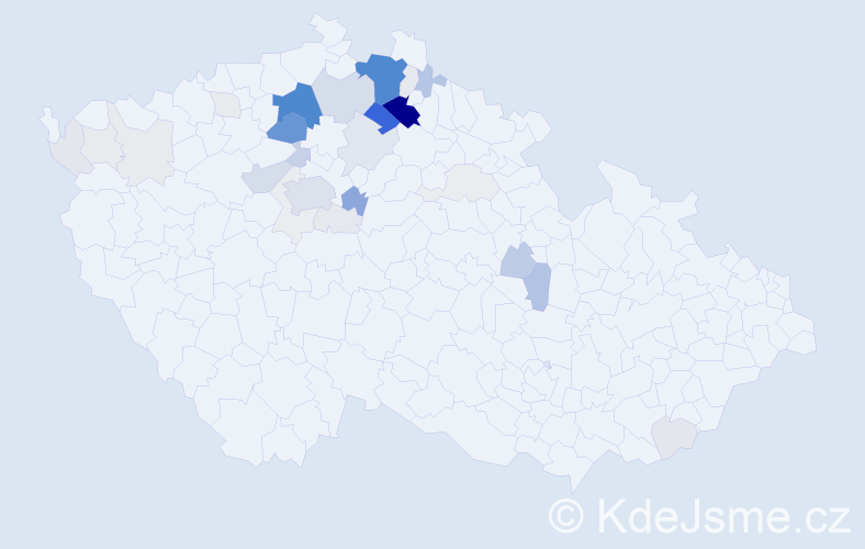 Příjmení: 'Porš', počet výskytů 149 v celé ČR