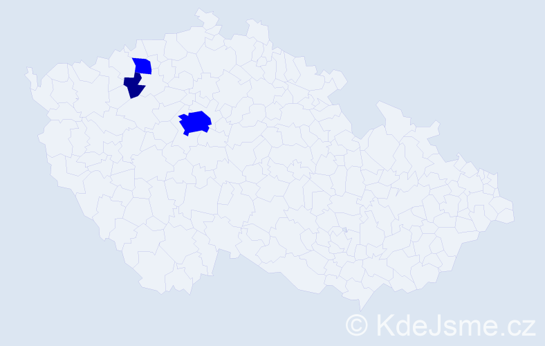 Příjmení: 'Vanyš', počet výskytů 4 v celé ČR