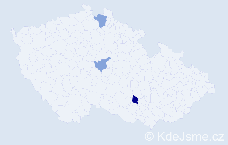 Příjmení: 'Hočková', počet výskytů 5 v celé ČR