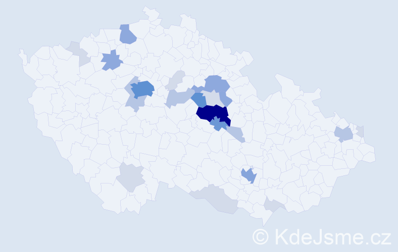 Příjmení: 'Cepl', počet výskytů 68 v celé ČR